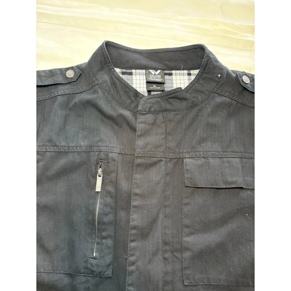 Shawn White Boys/Teen Large Utility/Barn Jacket Black Pockets Covered Zipper - Picture 3 of 9